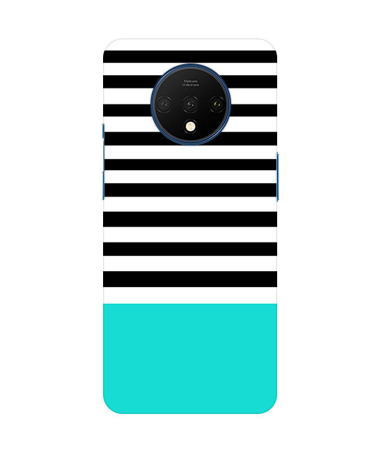 Horizontal  Multicolor Stripes Back Cover For  Oneplus 7T