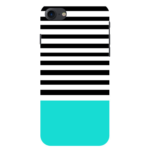 Horizontal  Multicolor Stripes Back Cover For  Apple Iphone 8