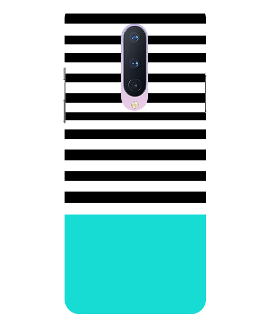 Horizontal  Multicolor Stripes Back Cover For  Oneplus 8