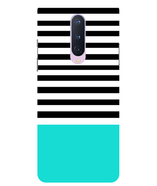Horizontal  Multicolor Stripes Back Cover For  Oneplus 8