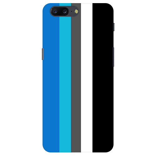 Vertical Multicolor  Stripes Back Cover For  Oneplus 5