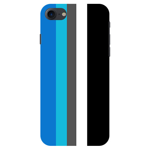 Vertical Multicolor  Stripes Back Cover For  Apple Iphone 8