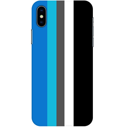 Vertical Multicolor  Stripes Back Cover For  Apple Iphone X