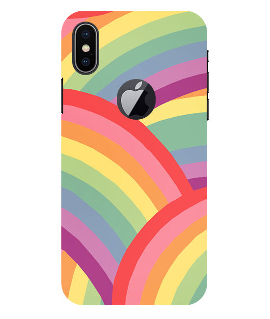 Rainbow Multicolor Back Cover For Apple Iphone X Logocut