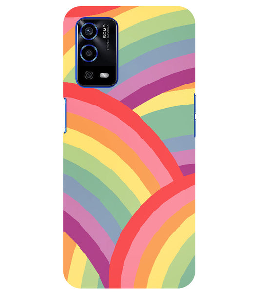 Rainbow Multicolor Back Cover For Oppo A55