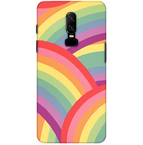 Rainbow Multicolor Back Cover For Oneplus 6