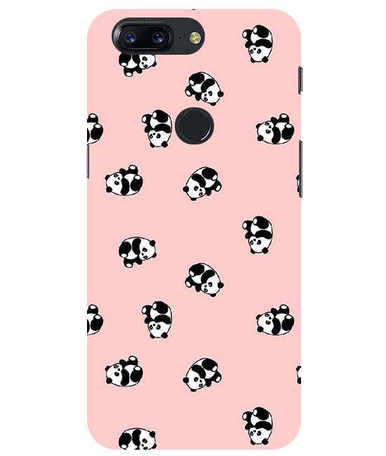 Cuties Panda Printed Back Cover For  Oneplus 5T