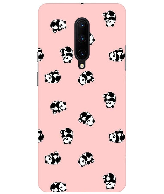 Cuties Panda Printed Back Cover For  OnePlus 7 Pro