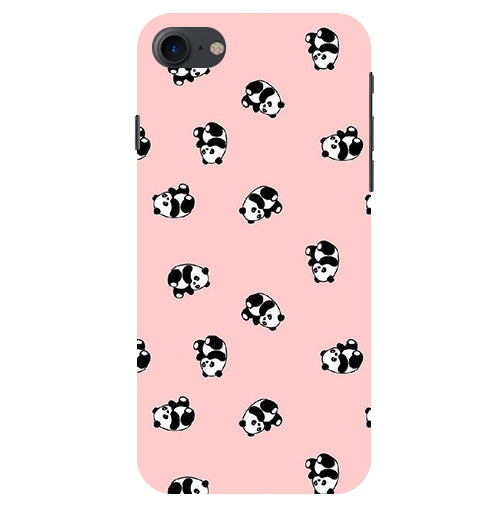 Cuties Panda Printed Back Cover For  Apple Iphone 8