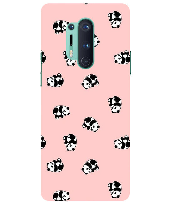 Cuties Panda Printed Back Cover For  Oneplus 8 Pro