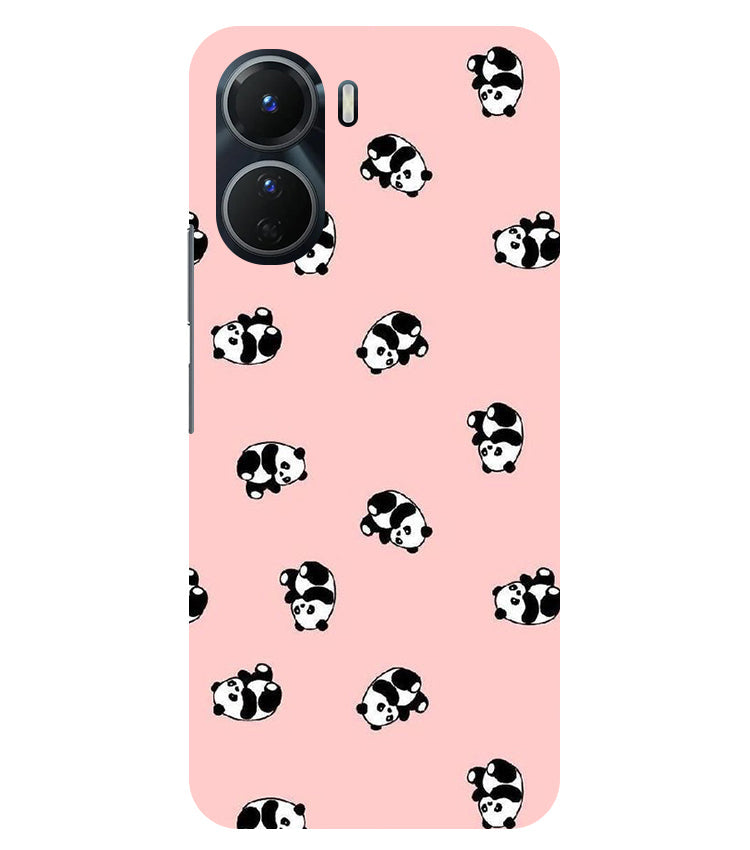 Cuties Panda Printed Back Cover For  Vivo Y16 5G