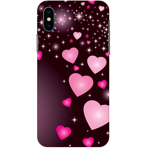 Heart Design Printed Back Cover For Apple Iphone X