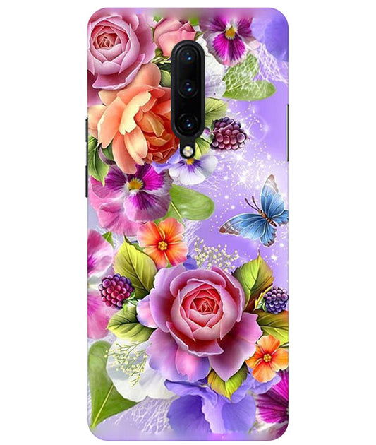 Flower Pattern Design Back Cover For  OnePlus 7 Pro