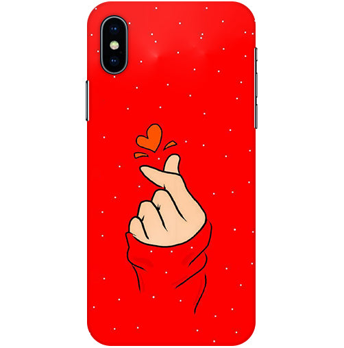 Finger Heart Back Cover For  Apple Iphone Xs