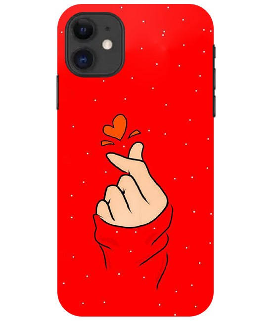 Finger Heart Back Cover For  Apple Iphone 11