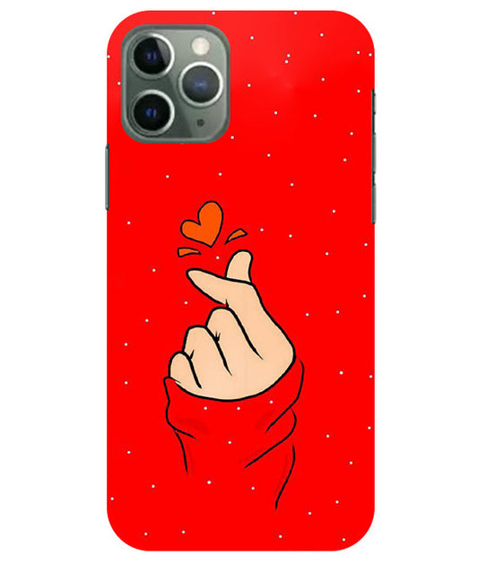 Finger Heart Back Cover For  Apple Iphone 11 Pro