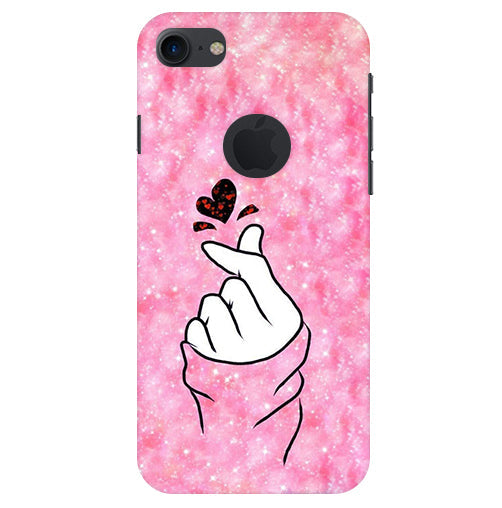 Finger Heart 1 Back Cover For  Apple Iphone 8 Logocut