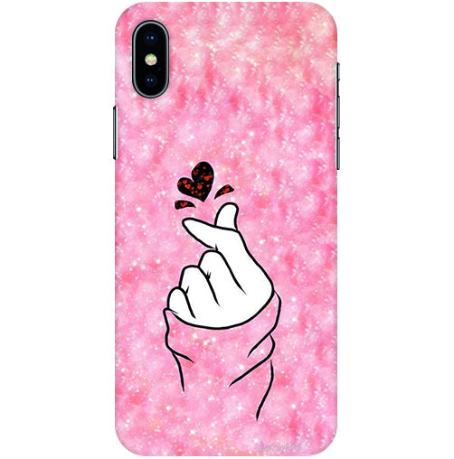 Finger Heart 1 Back Cover For  Apple Iphone X