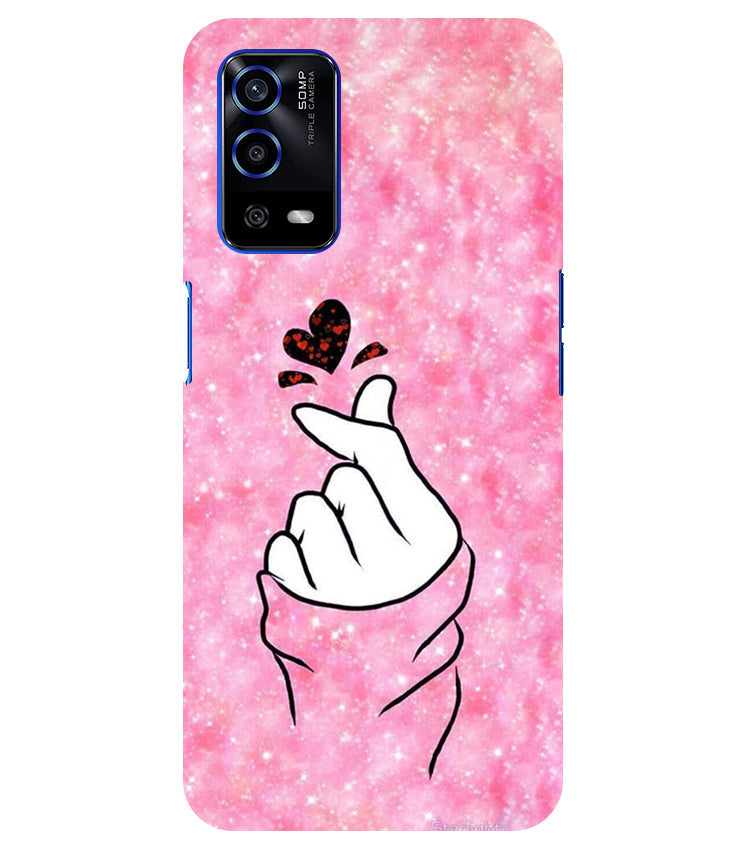 Finger Heart 1 Back Cover For  Oppo A55