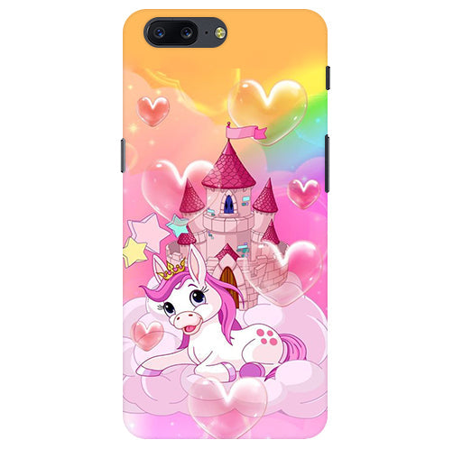 Cute Unicorn Design back Cover For  Oneplus 5