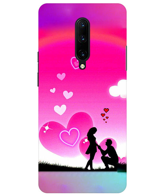 Beautiful Couple Propose  Back Cover For  OnePlus 7 Pro