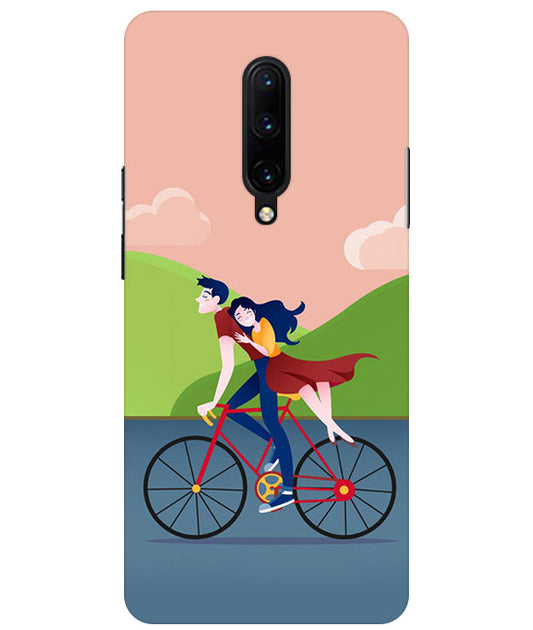 Cycling Couple Back Cover For  OnePlus 7 Pro