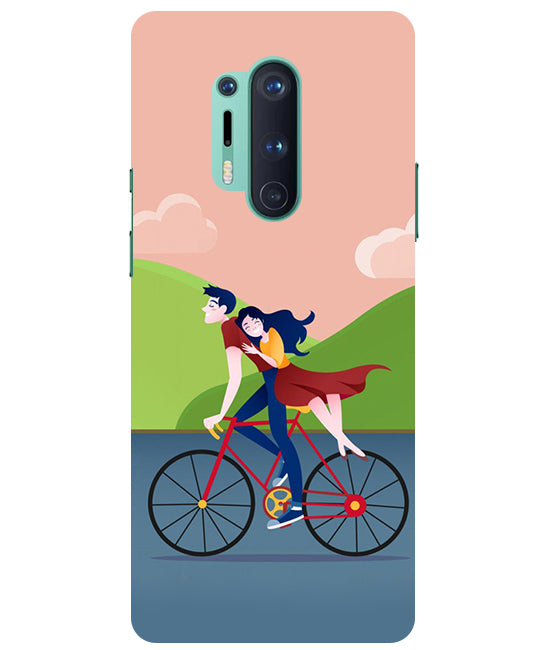 Cycling Couple Back Cover For  Oneplus 8 Pro