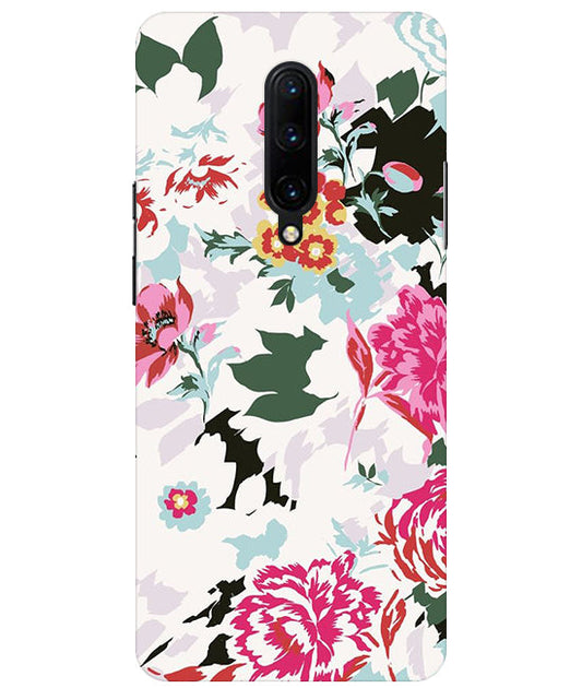 Flower Printed Pattern Back Cover For  OnePlus 7 Pro