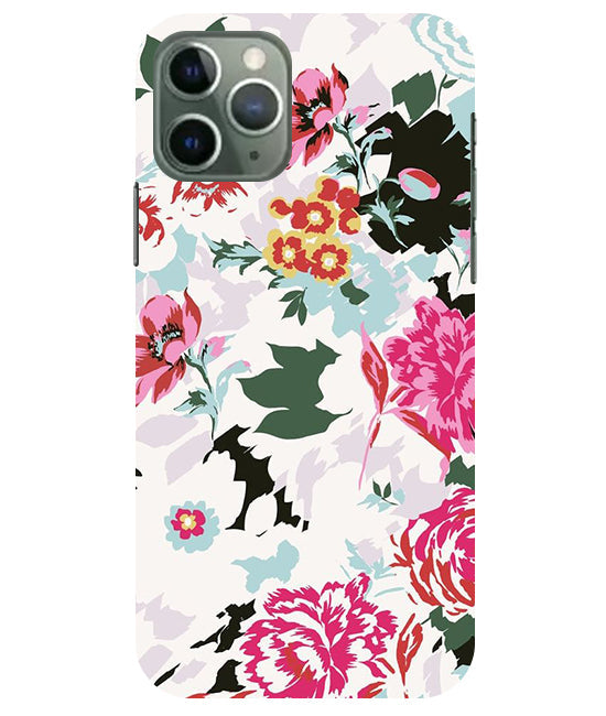 Flower Printed Pattern Back Cover For  Apple Iphone 11 Pro