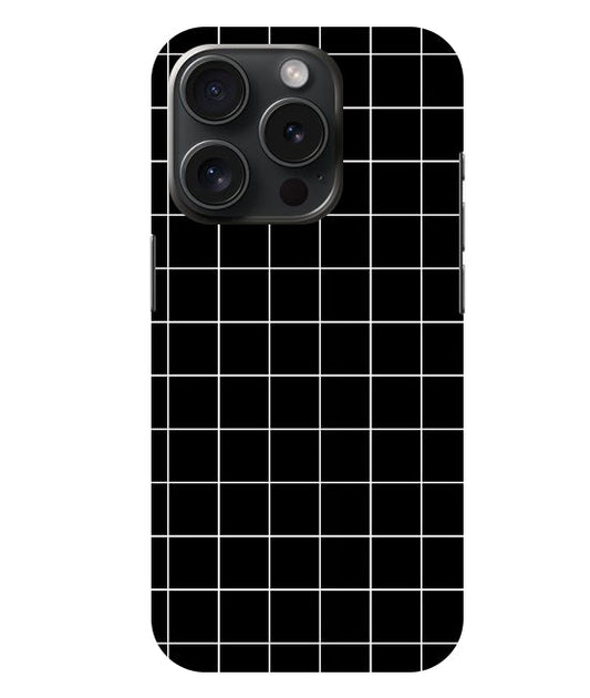 Checkers Box Design Back Cover For   Apple Iphone 15 Pro