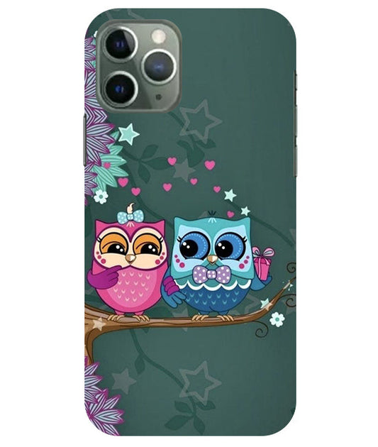 Heart Owl Design Back Cover For Apple Iphone 11 Pro