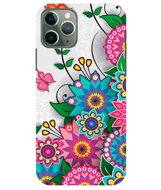 Flower Paint Back Cover For Apple Iphone 11 Pro