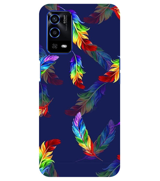 Multicolor Leaf Back Cover For  Oppo A53S 5G