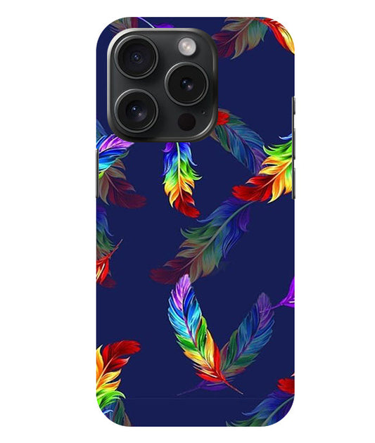 Multicolor Leaf Back Cover For  Iphone 15 Pro