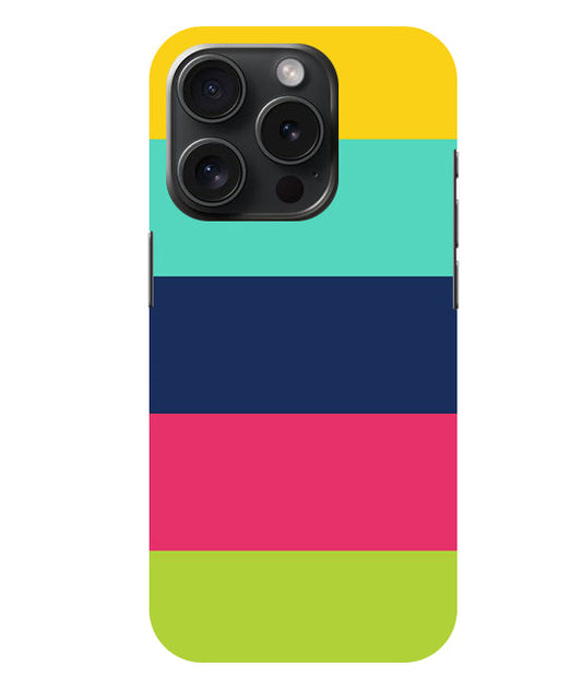 Five Color Stripes Back Cover For  Iphone 15 Pro