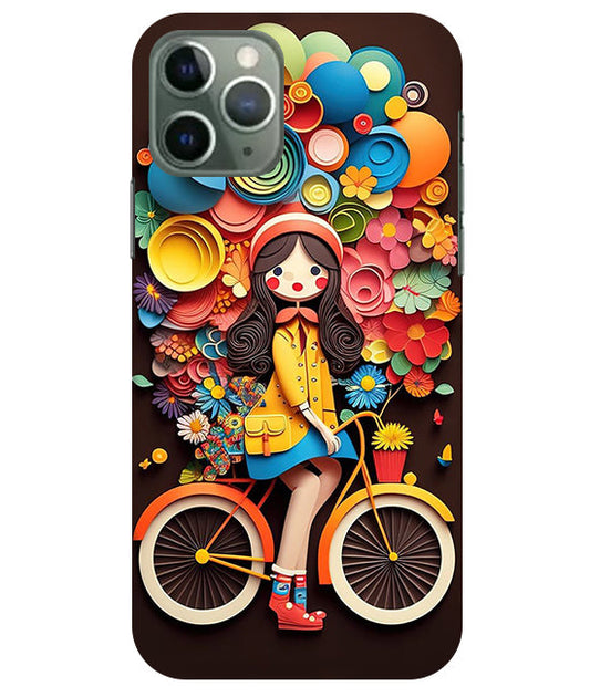 Girl Cycling Back Cover For  Apple Iphone 11 Pro Max