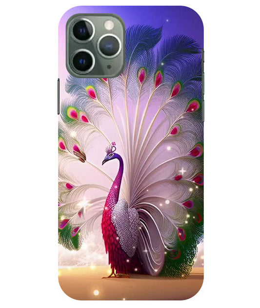 Peacock with Feather Back Cover For  Apple Iphone 11 Pro Max