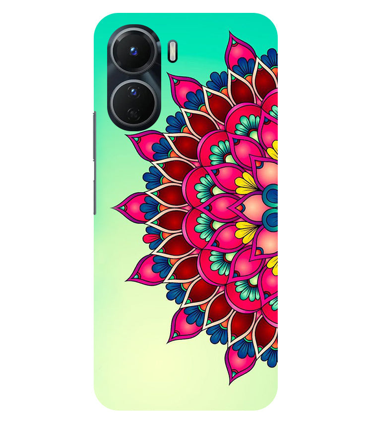 Colorful Mandala Back Cover For  Vivo Y16 5G