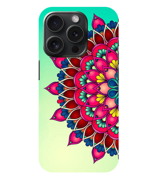 Colorful Mandala Back Cover For  Iphone 15 Pro