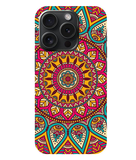 mandala Back Cover For  Iphone 15 Pro