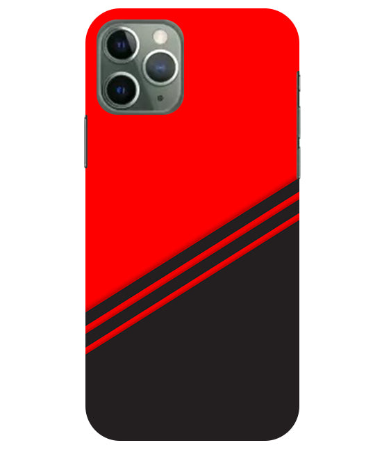 abstract red-black design flat line Back Cover For  Apple Iphone 11 Pro